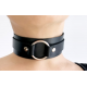 Men's Or Women Genuine Leather O-Ring Collar, Leather Necklace, Wide Choker Leather Toric Necklace