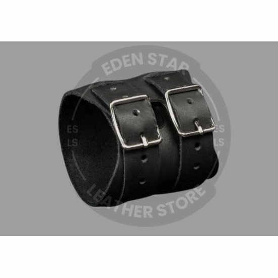 Leather cuff bracelet double buckled, Wide cuff bracelet Black, Black leather wrist cuff, Handmade leather bracelet Leather cuff bracelet double buckled, Wide cuff bracelet Black, Black leather wrist cuff, Handmade leather bracelet