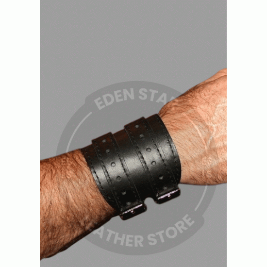 Leather cuff bracelet double buckled, Wide cuff bracelet Black, Black leather wrist cuff, Handmade leather bracelet Leather cuff bracelet double buckled, Wide cuff bracelet Black, Black leather wrist cuff, Handmade leather bracelet