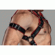 Leather Jockstrap Crossbow/Hunter Body Harness and Jockstrap in Black & Red Leather and Bicep restraints Leather Jockstrap Crossbow/Hunter Body Harness and Jockstrap in Black & Red Leather and Bicep restraints