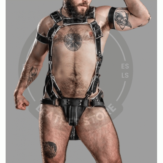 Men's Leather Crossbow Hunter Body Harness with Jockstrap, Gay Adult Harness with Jockstrap BDSM Bondage Bulldog Harness with Jockstrap Men's Leather Crossbow Hunter Body Harness with Jockstrap, Gay Adult Harness with Jockstrap BDSM Bondage Bulldog Harness with Jockstrap