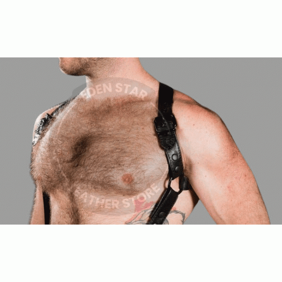 Genuine Black Leather Sport Jock Strap connected with Crossbow/Hunter Body Harnesses Having Premium Quality Genuine Black Leather Sport Jock Strap connected with Crossbow/Hunter Body Harnesses Having Premium Quality