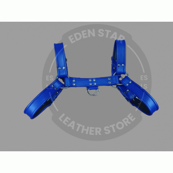 Blue Chest Harness with Closure Buckles for Secure Fit - Adjust Harness Buckle System - Chest Support Harness - Chest Strap Harness Blue Chest Harness with Closure Buckles for Secure Fit - Adjust Harness Buckle System - Chest Support Harness - Chest Strap Harness