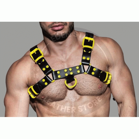 Men's 100% Genuine Black Fetish Leather Chest Harness - Sexy Harness - Leather harness - Adjustable Chest Straps HARNESS Men's 100% Genuine Black Fetish Leather Chest Harness - Sexy Harness - Leather harness - Adjustable Chest Straps HARNESS