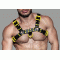 Men's 100% Genuine Black Fetish Leather Chest Harness - Sexy Harness - Leather harness - Adjustable Chest Straps HARNESS 