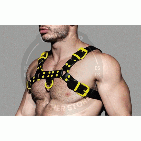 Men's 100% Genuine Black Fetish Leather Chest Harness - Sexy Harness - Leather harness - Adjustable Chest Straps HARNESS Men's 100% Genuine Black Fetish Leather Chest Harness - Sexy Harness - Leather harness - Adjustable Chest Straps HARNESS