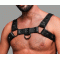 Genuine Leather Mens harness, Black Chest Harness with Buckles, Club Wear Gay Adult Chest Body Harness Gay fetish Body Harness