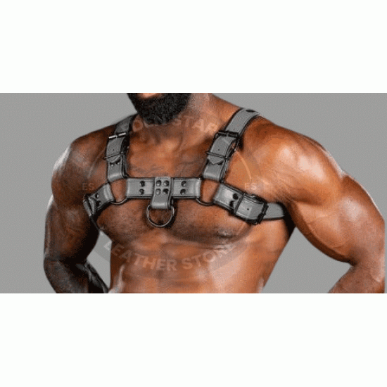 Men Leather Adjustable Chest Strap Half Harness Club-Wear Costume Bulldog Harness Men's body belt, Bulldog harness men Men Leather Adjustable Chest Strap Half Harness Club-Wear Costume Bulldog Harness Men's body belt, Bulldog harness men
