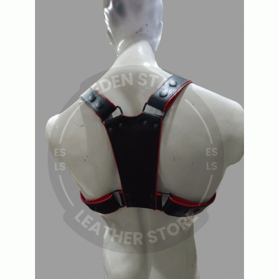 Adjustable Front Buckle Chest Harness - Leather Bondage Restraints - Premium Adjustable Leather BDSM Gear - Kink Friendly Adjustable Front Buckle Chest Harness - Leather Bondage Restraints - Premium Adjustable Leather BDSM Gear - Kink Friendly