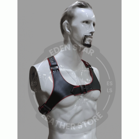 Adjustable Front Buckle Chest Harness - Leather Bondage Restraints - Premium Adjustable Leather BDSM Gear - Kink Friendly Adjustable Front Buckle Chest Harness - Leather Bondage Restraints - Premium Adjustable Leather BDSM Gear - Kink Friendly