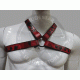BDSM Printed Leather X Harness - Adjustable and Comfortable Bondage Gear - Premium Fetish and Play Gear for Kink Enthusiasts BDSM Printed Leather X Harness - Adjustable and Comfortable Bondage Gear - Premium Fetish and Play Gear for Kink Enthusiasts