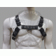 Men's Leather Chest Harness with Detachable Back Handle - Kink Friendly - Adjustable BDSM Gear - Perfect for Cosplay or Roleplay Men's Leather Chest Harness with Detachable Back Handle - Kink Friendly - Adjustable BDSM Gear - Perfect for Cosplay or Roleplay