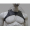 Men's Leather Chest Harness with Front Zip Closure - Leather Open Design for Cosplay - Leather Fetish Gear - BDSM Gear