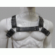 Men's Leather Chest Harness with Detachable Back Handle - Kink Friendly - Adjustable BDSM Gear - Perfect for Cosplay or Roleplay Men's Leather Chest Harness with Detachable Back Handle - Kink Friendly - Adjustable BDSM Gear - Perfect for Cosplay or Roleplay