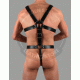 black Leather FULL BULLDOG HARNESS with silver or black snap and ring - Men leather harness - O Ring harness Without Jockstrap - BDSM Harness black Leather FULL BULLDOG HARNESS with silver or black snap and ring - Men leather harness - O Ring harness Without Jockstrap - BDSM Harness