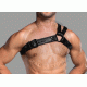 Men’s Handmade Black Real Genuine Leather Adjustable Cross Chest Bluff Harness Real Leather Black Tri Harness Men’s Handmade Black Real Genuine Leather Adjustable Cross Chest Bluff Harness Real Leather Black Tri Harness