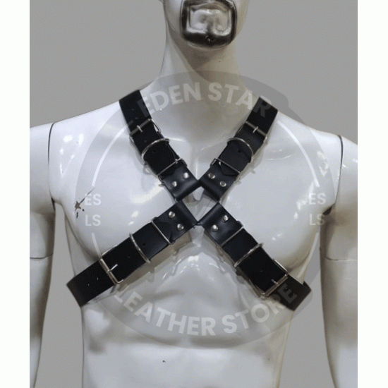 Men's Leather X Harness - Leather X Shape Harness - Men's Fashion Harness - Handcrafted Leather Harness - Handcrafted Biker Gear Men's Leather X Harness - Leather X Shape Harness - Men's Fashion Harness - Handcrafted Leather Harness - Handcrafted Biker Gear