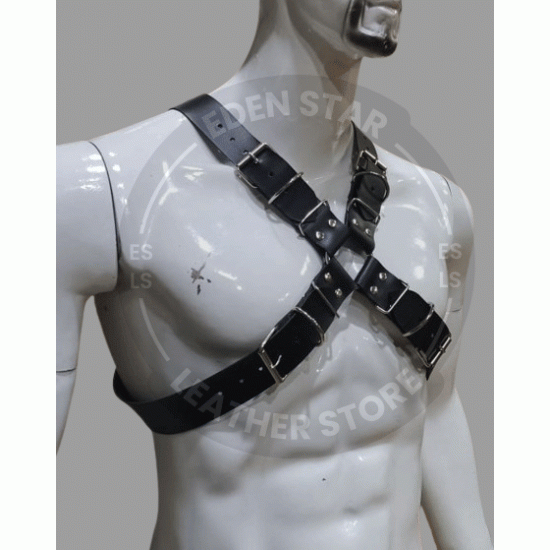 Men's Leather X Harness - Leather X Shape Harness - Men's Fashion Harness - Handcrafted Leather Harness - Handcrafted Biker Gear Men's Leather X Harness - Leather X Shape Harness - Men's Fashion Harness - Handcrafted Leather Harness - Handcrafted Biker Gear