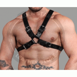 Men's Leather X Harness - Leather X Shape Harness - Men's Fashion Harness - Handcrafted Leather Harness - Handcrafted Biker Gear