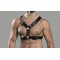 Men's 100% Genuine Black Leather Chest Harness, Sexy Harness, harness with buckles, leather body harness, Adult Bondage Gay BDSM Harness