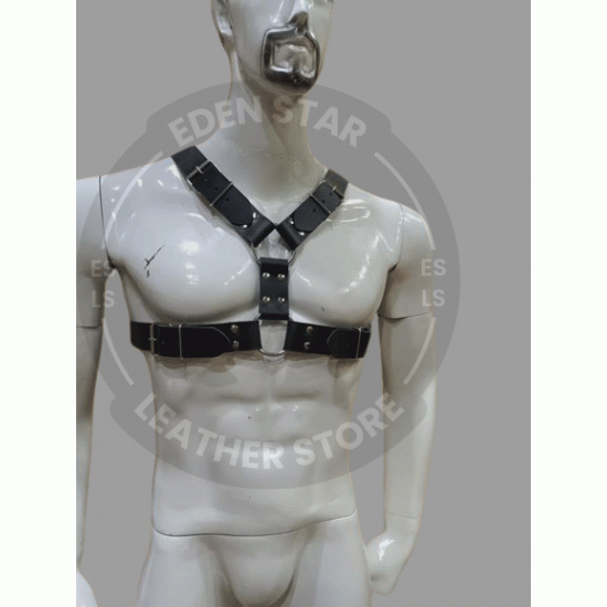 Men's 100% Genuine Black Leather Chest Harness, Sexy Harness, harness with buckles, leather body harness, Adult Bondage Gay BDSM Harness Men's 100% Genuine Black Leather Chest Harness, Sexy Harness, harness with buckles, leather body harness, Adult Bondage Gay BDSM Harness