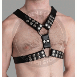 Men's Y-Style Leather Harness - Perfect for Cosplay and Roleplay - Adjustable Sexy BDSM and Fetish Gear - Kink Friendly and Comfortable