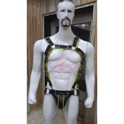 Men's Leather Harness Body Chest Armor Buckles Adjustable Strap Belt Club Costum