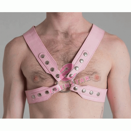 Genuine Y Leather Men's harness, Black Chest Harness with Buckles, Club Wear, Brutal harness, Valentines gift for him, Halloween Costume
