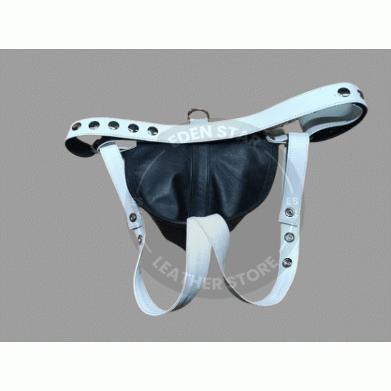 Men's 100% Genuine Black and White Leather Jockstrap, Men Leather Thong, Sexy Adult Jockstrap, Men's Posing Pouch Thongs, Gay Jockstrap Men's 100% Genuine Black and White Leather Jockstrap, Men Leather Thong, Sexy Adult Jockstrap, Men's Posing Pouch Thongs, Gay Jockstrap