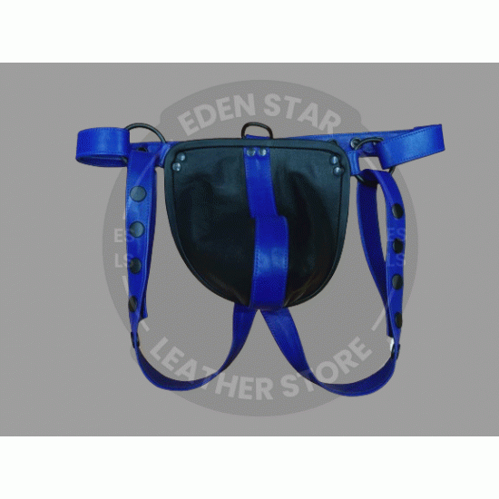 Men's 100% Genuine Black & Blue Leather Jockstrap, Men Leather Thong, Cod-piece Jockstrap, Fetish Underwear, BDSM Bondage Jockstrap Men's 100% Genuine Black & Blue Leather Jockstrap, Men Leather Thong, Cod-piece Jockstrap, Fetish Underwear, BDSM Bondage Jockstrap