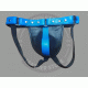 Black & Blue Leather Jockstrap - Handmade Men's Underwear - Erotic Wear - Fetish Fashion Black & Blue Leather Jockstrap - Handmade Men's Underwear - Erotic Wear - Fetish Fashion
