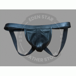 Men's Black Leather Jockstrap - Comfortable and Stylish Underwear for Men