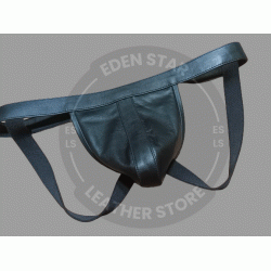 Men's Black Leather Jockstrap - Comfortable and Stylish Underwear for Men