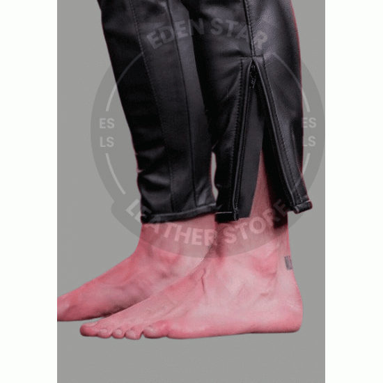 Men Genuine Cowhide Skin Leather pants Men's Real Leather Trouser Pants Leather Jeans Black Pants Gift for Men - Handmade Real Leather pants