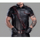 Men's Real Leather Biker T Shirt Black Cow Leather Shirt Slim Fit Shirt Gift for Men - Hand Crafted Police Leather Uniform Leather Shirt Men's Real Leather Biker T Shirt Black Cow Leather Shirt Slim Fit Shirt Gift for Men - Hand Crafted Police Leather Uniform Leather Shirt