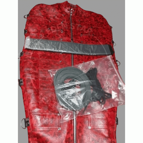 Printed Leather Sleep Sack for Bondage Play - BDSM Bondage Gear - Leather Fetish Wear - Kink Accessories - Kink Friendly - BDSM Gear Printed Leather Sleep Sack for Bondage Play - BDSM Bondage Gear - Leather Fetish Wear - Kink Accessories - Kink Friendly - BDSM Gear