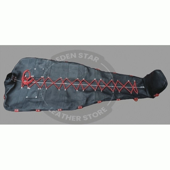 Full Body Leather Sleep Sack with Adjustable Belts - Kink Friendly - BDSM Bondage Gear - Full Body Bondage for BDSM Full Body Leather Sleep Sack with Adjustable Belts - Kink Friendly - BDSM Bondage Gear - Full Body Bondage for BDSM