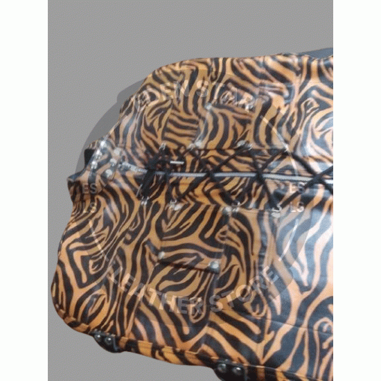 Tiger Printed Leather Sleep Sack for Full Body Restraint - BDSM Bondage Gear - Leather Fetish Wear - Kink Accessories - Kink Friendly Tiger Printed Leather Sleep Sack for Full Body Restraint - BDSM Bondage Gear - Leather Fetish Wear - Kink Accessories - Kink Friendly