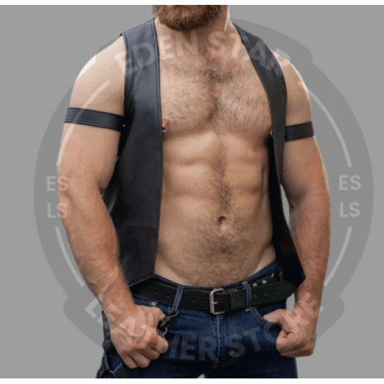 Handmade Leather Waistcoat Real Cow Leather Vest for Men Motorcycle Steampunk Vest Vintage Gothic Leather Vest Open Chest Bar Tender Vest Handmade Leather Waistcoat Real Cow Leather Vest for Men Motorcycle Steampunk Vest Vintage Gothic Leather Vest Open Chest Bar Tender Vest