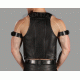Black Leather Vest, Genuine Leather Club Vest, Men's Real Leather Bartender Vest Leather Vest Front Open Vest, Real Leather Gay Bar Vest Black Leather Vest, Genuine Leather Club Vest, Men's Real Leather Bartender Vest Leather Vest Front Open Vest, Real Leather Gay Bar Vest